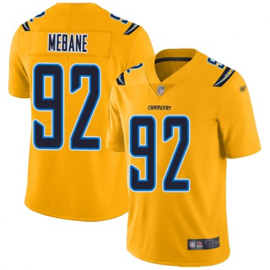 Los Angeles Chargers NFL Football Brandon Mebane Gold Jersey Youth Limited #92 Inverted Legend
